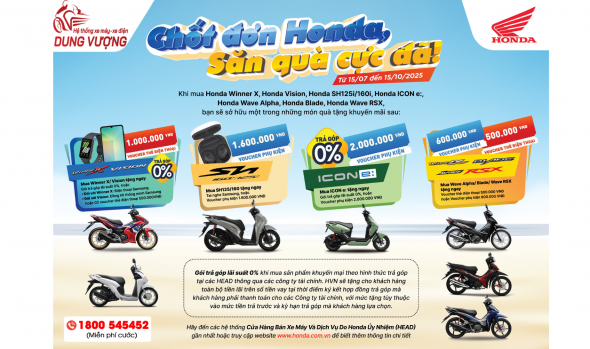 CHỐT ĐƠN HONDA - SĂN QUÀ CỰC ĐÃ